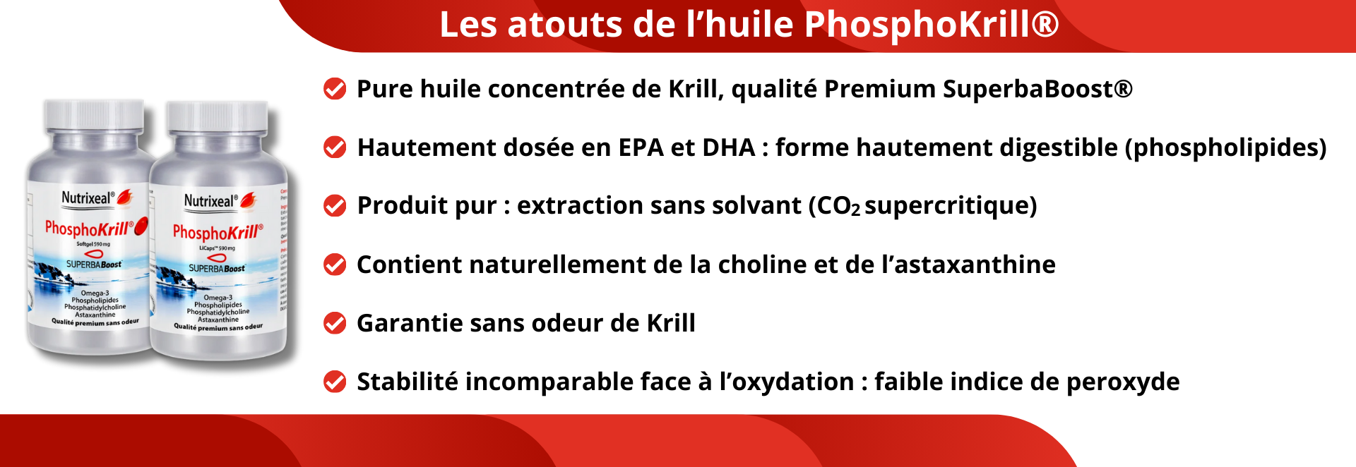 Atouts de notre uile de krill pure de qualité Superba Boost